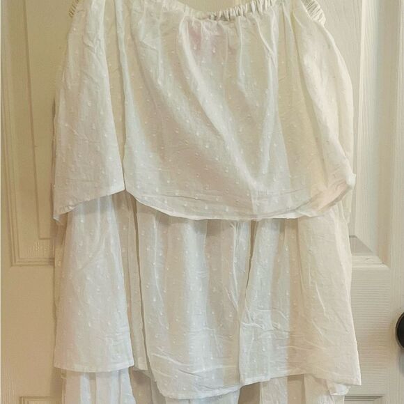 Victoria Dunn White Sleeveless Tiered Sundress NWT - Picture 7 of 10